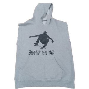 Skater Hoodie Skate or Die Sleevless Medium Street Wear Punk